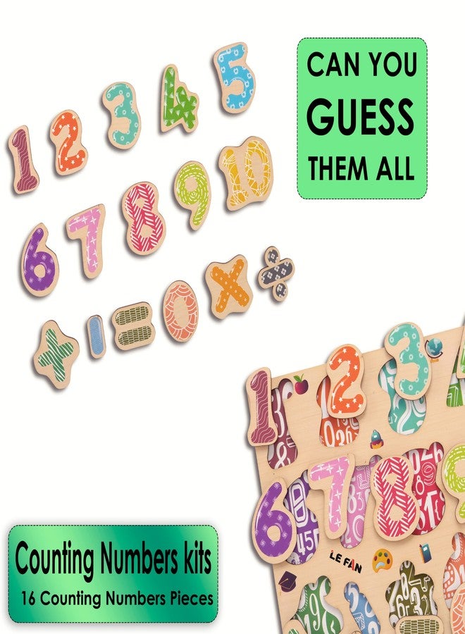 Lefan Fun and Educational Wooden Number Puzzle for Kids - Alphabet Puzzle Toy, Perfect for Teaching - Interactive Smart Board for Learning - Ideal Educational Toy for Kids - Image 4